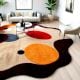 Handcrafted Organic Multicolor Abstract Living Rug